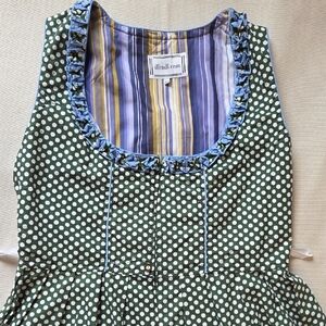 Octoberfest Dirndl Green Polka Dot Asymmetrical Long German Costume Dress